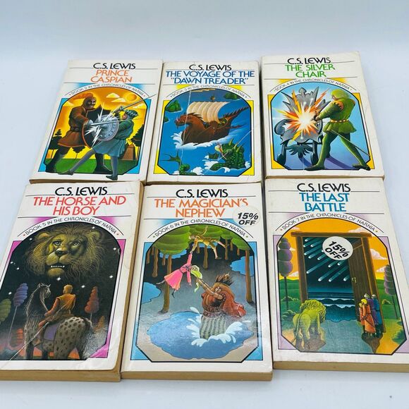 C.S. Lewis Vintage 1st Ed Collier Publishing Chronicles of Narnia Bool Lot 2-7 - Picture 1 of 11
